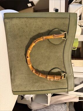 Gucci Diana Green Olive Suede
